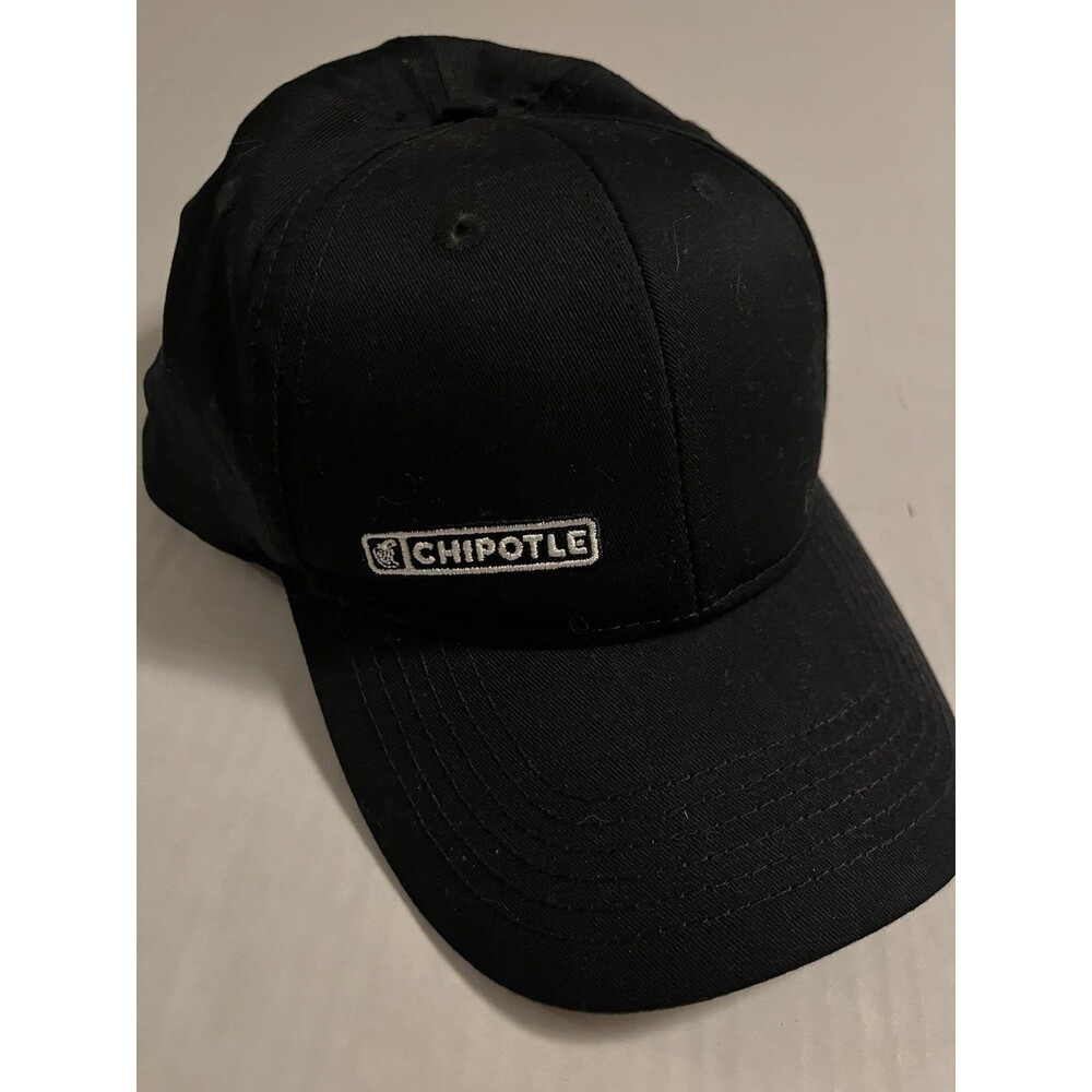 NEW Chipotle Logo Employee Uniform Work Baseball Hat One Size Burrito Restaurant